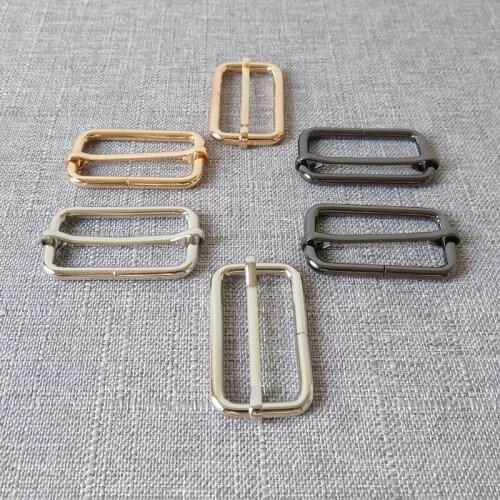 50PCS 38mm Sturdy Metal Adjuster Clasp For Leather Craft Straps Belt Buckle Backpack Bag Handbag Dog Collar Garment Accessory