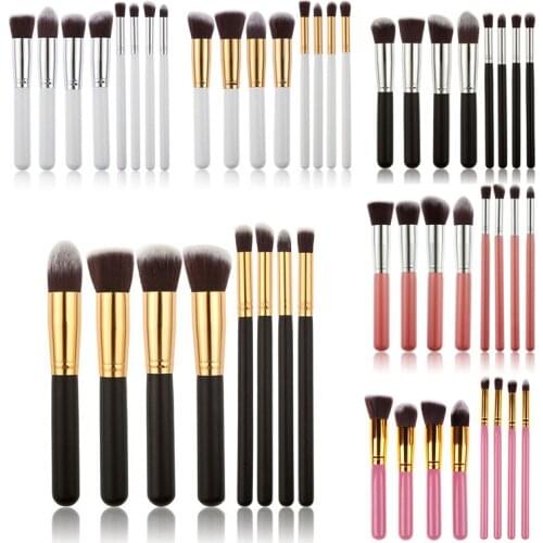 8PCS Portable Brushes Make Up Beauty Cosmetics Foundation Blending Makeup Brush Kit Set Wooden Makeup Tool