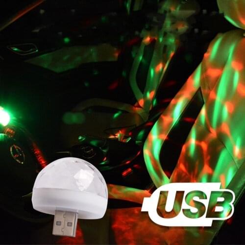 Car Auto Lamp USB Light DJ RGB Mini Colorful Music Sound Light USB-C Holiday Party Karaoke Atmosphere Lamp Welcome Light