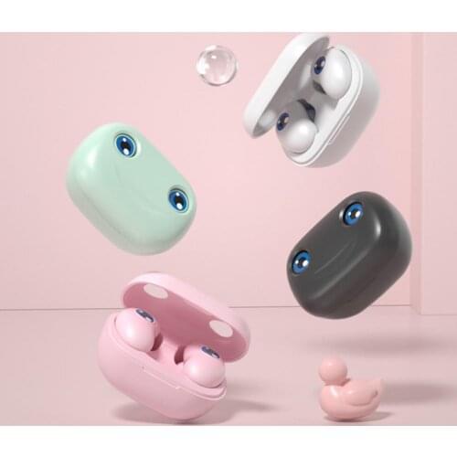 Bluetooth 5.1 Earphones Heavy Bass In-ear Wireless Headphones Noise Reduction Mini Compact Earphone lovely Earbuds For Phone