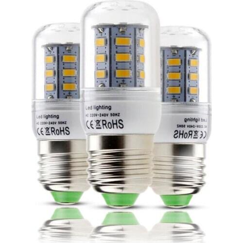 More Bright 220V LED Corn Bulb E27 E14 5730 SMD LED Corn Lamp 24 36 48 56 69LEDS Spot Light Bulb Home Indoor Light