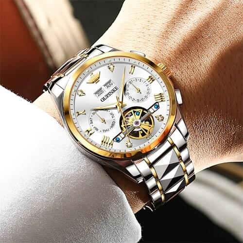 Luxury Men Mechanical Watch Tourbillon Skeleton Sapphire Waterproof Automatic Watches Original Genuine Multifunction Wristwatch