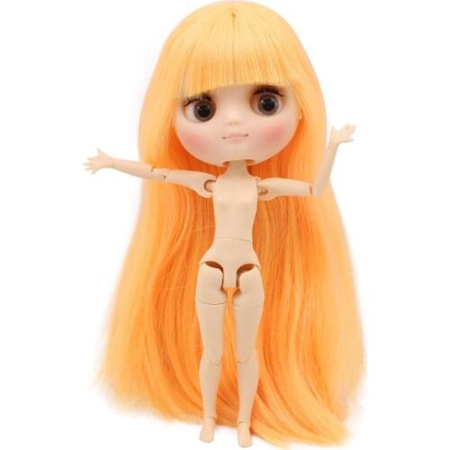 DBS blyth middie doll 1/8 bjd 20cm mango hair joint body matte face gift toy BL0577 anime doll girls gift