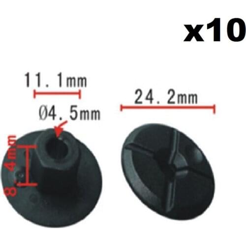 FOR BMW MERCEDES WHEEL ARCH LINER / PLASTIC CROSS NUT x10 BLACK NEW A201990005 - 51711958025