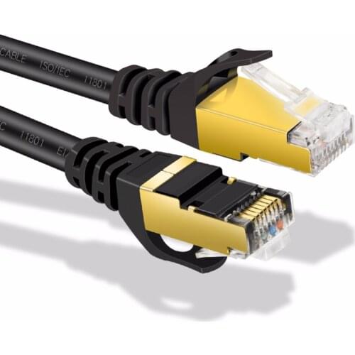CNCOB Ethernet Cable RJ 45 Cat7 Lan STP RJ45 Network Cables Compatible Patch Cord for Router PC Switches 10Gbps
