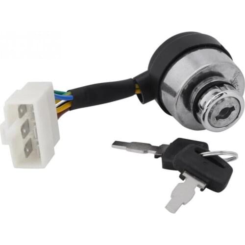 Ignition Start Switch Universal Motorcycle Ignition Switch Key with 6 Wire For 2.5-6.5KW 188F Gas Generator Switch Accessories