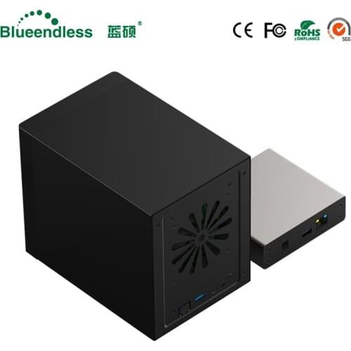 Gigabit Ethernet NAS HDD Enclosure Smart HDD Case for 2.5'' 3.5'' Hard Disk Gigabit Ethernet Interface Nas Remote Access Disk