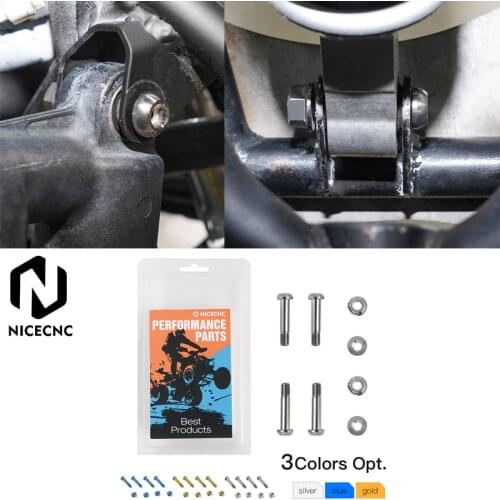 Left & Right M10*P1.25 48mm 4 x Front Shock Bolt lock Nut Screw For Yamaha RAPTOR 700R 2012 2016-2020 700 2006-2011 2013-2020