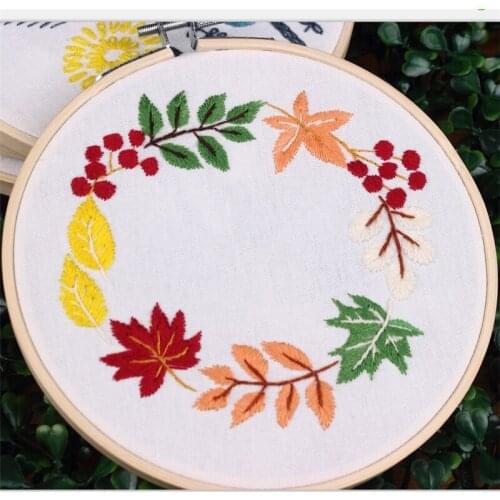 Hand-made embroidery Hand-created diy kit fabric material pack novice beginner introduction European three-dimensional