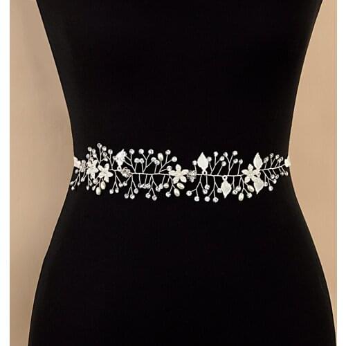 100% Handmade Delicate Wedding Belt Flower Belt Wedding Dress Belt Prom Bridal Dress Accessories Rhinestone Belt Girlfriend Belt