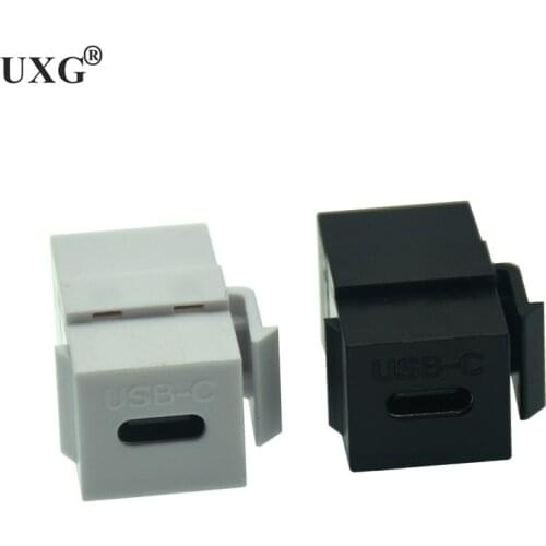 USB C Keystone Jack, USB 3.1 Type-C Connector Keystone Insert Female to Female for Wall Plate Outlet Panel