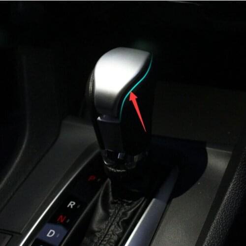 FIT FOR HONDA CIVIC 2016 2017 AT AUTOMATIC GEAR SHIFT KNOB COVER CHROME TRIM INTERIOR CENTER CONSOLE INNER BEZEL GARNISH MOLDING