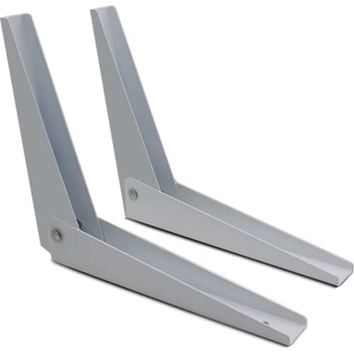 Folded Triangle Bracket White Wall Shelf Right Angle Iron Triangle Holder Partition Plate Bracket