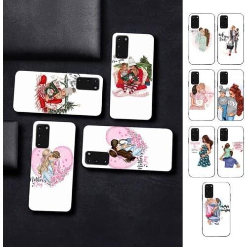 TOPLBPCS Beautiful mother daughter son Phone Case for Samsung S 5 6 7edge 8 9 10 20 21 plus lite UlTRA case