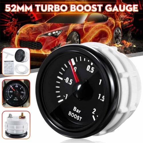 2" 52mm Universal Turbo Boost Gauge Bar Boost Gauge LED Gauge Meter Car Pressure Gauge