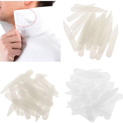 200 Pcs 5x1cm Plastic Clear Collar Stays Support Shirts Inserts for Men Women Keeping the Shirts Collar Stay