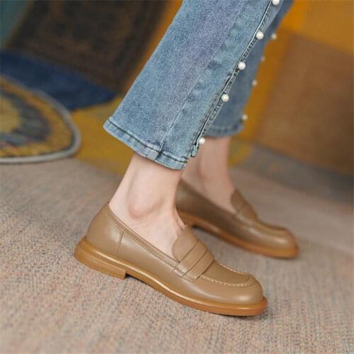 Retro Genuine Leather Western Boots Chunky Heels Boots Woman Shoes Women Casual Cowboy Boots Shoes Woman Boots Female 2019 New