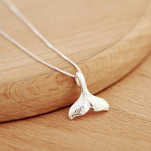 Vintage Silver Color Mermaid Tail Fish Necklaces For Women Long Choker Necklace Statement Christmas Jewelry Collares