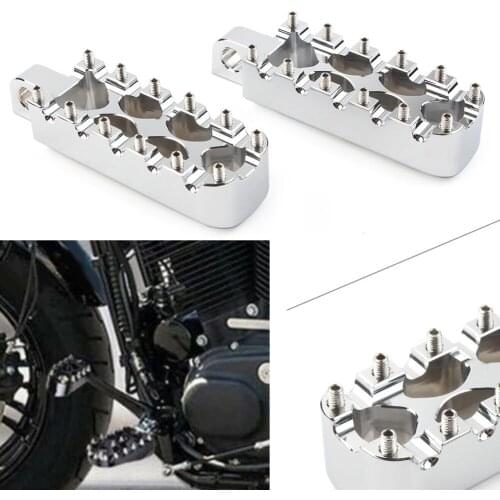 1Pair RH+LH Motorcycle Foot Pegs Rests Pedals For Harley Dyna Wide Glide FXDWG FXDB FXDL FXDF Black Motorbikes Accessories