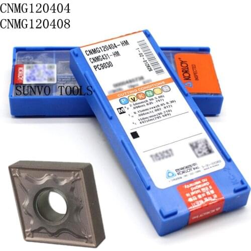 10PCS CNMG120408 CNMG120404-HA/-HM PC9030 NC3030 CNC carbide milling inserts indexable end milling cutter mclnl/mclnr2020k12