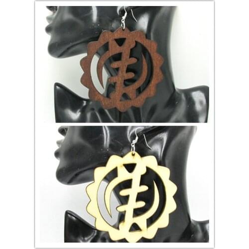 5pairs/lot 2016 Unfinished Adinkra Gye Nyame Earrings