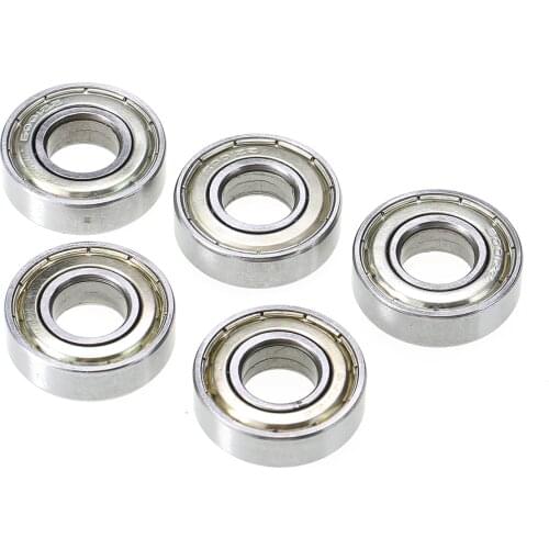 5pcs New Mayitr Mini 6001ZZ Wheel Ball Bearing Miniature Metal Double Shielded Deep Groove Radial Bearings 12 * 28 * 8mm