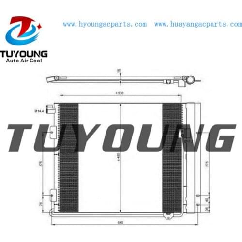 Auto A/c Condenser Fit For MAN Truck 81619200036 81619200024 Size: 655* 275* 14.4MM