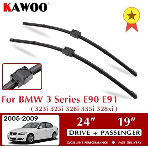 KAWOO Car Wiper Blade Front Windscreen Windshield Wiper Blades For BMW 3 Series E90 E91 323i 325i 328i 335i 328xi 2005 - 2009