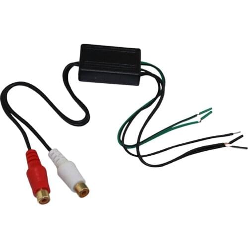 Car Audio Speaker Wire to 2RCA Line Output Converter Cable Length 8