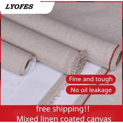 Professional blank canvas for painting Layer Acrylic oil painting canvas Linen Blend Primed art supplies for artist 5M One Roll