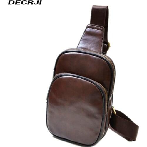 DECRJI Men's Leather Bags