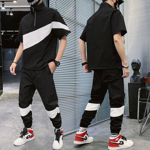 Short Sleeve Casual T-shirt & Pants 2 Pieces Set M-4XL Plus Size Men Set Sweat Suit High Quality 2020 Summer Tracksuit For Me