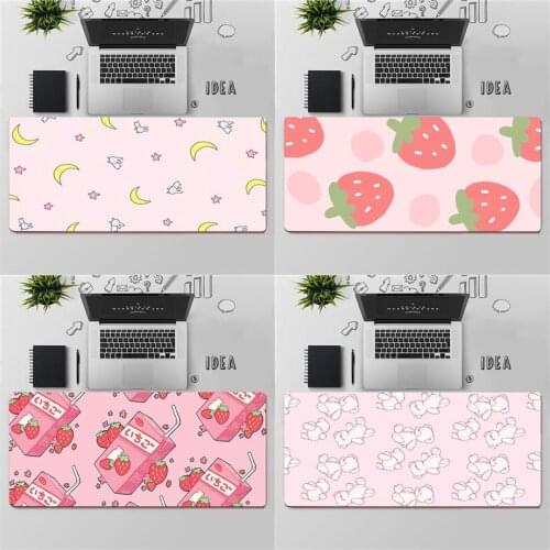 Cute Anime Pink Gaming Mouse Pad Large MousePad Gamer Mouse Mat Computer Office XXL Mouse Carpet Non-slip Keyboard pad Desk Mat