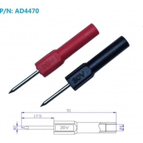 Ad44702 mm tip test probe for 4mm banana