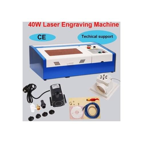 40W Laser Engraving Cutting Machine laser engraver 30X20cm With USB Port And Digital Display for Wood chips and leather
