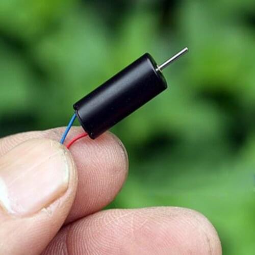 Micro Black Coreless 716 Motor NdFeB Strong Magnet DC 12V-24V 17000-34500RPM High Speed 7*16mm for Micro FPV Quadcopter Frame