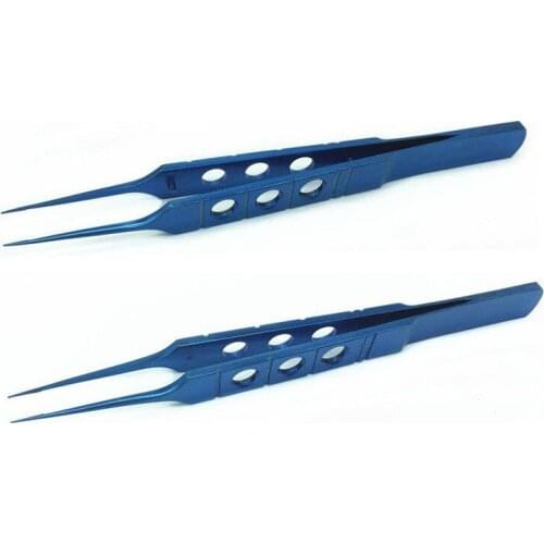 Micro Devices Ophthalmic Instruments titanium alloy110mm straight platform tweezers line tweezers cosmetic tweezers