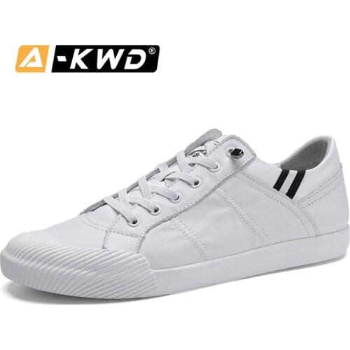 Fashion Mens Shoes Casual Genuine Leather Merkmak Black White Men-shoes Lace-up Light Trainers Luxury Shoes Men Low Help Flats