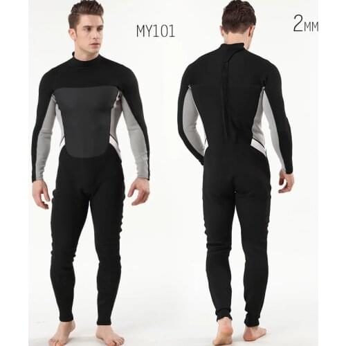 Diving suit 2mm Neoprene full body one piece snorkeling surfing spearfishing wetsuit for men and women winter thermal swimwear