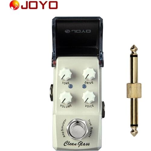 NEW Guitar effect pedal JOYO Clean Glass Ironman series mini pedal JF-307and 1 pc pedal connector