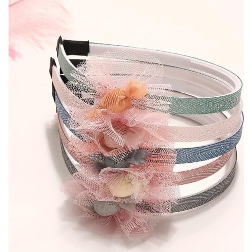 Candy Headwear Cartoon Rabbit Carrot Hair Hoop Girl Headband Lace Flower Head Jewelry Fabric Colorful Children Hair Accessories