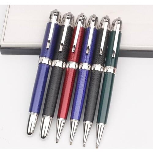 Luxury Roller Ball Pen Metal Black Ballpoint Fountain Pens 14k Nib Smooth Writing Stationary