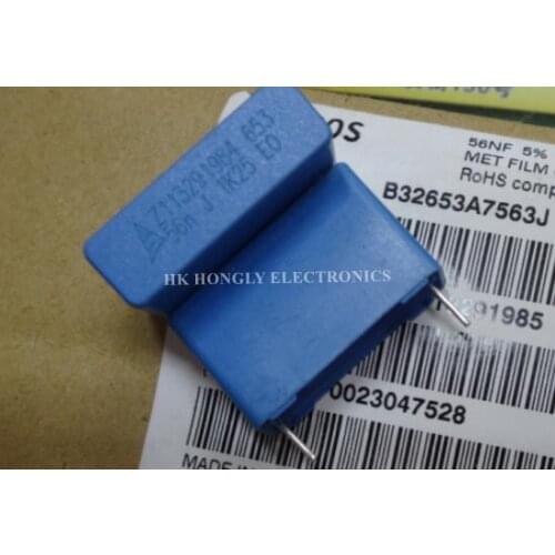 10PCS B32653 653 56n J U1 U22 K 1K25 1250V P=22.5mm MET FILM CAPACITOR