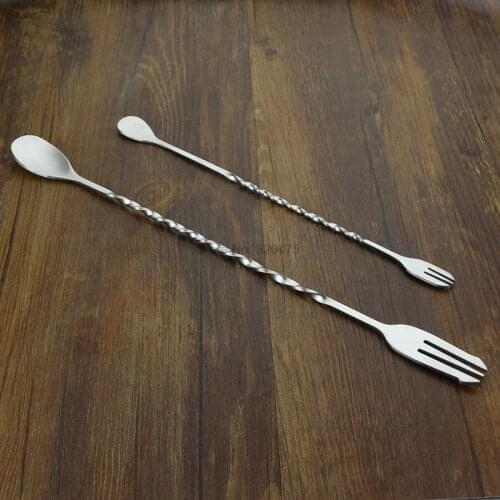 By dhl 500pcs Long Handled Double Head Stainless Steel Coffee Spoon Ice Cream Dessert Tea Spoon Kitchen Accessories