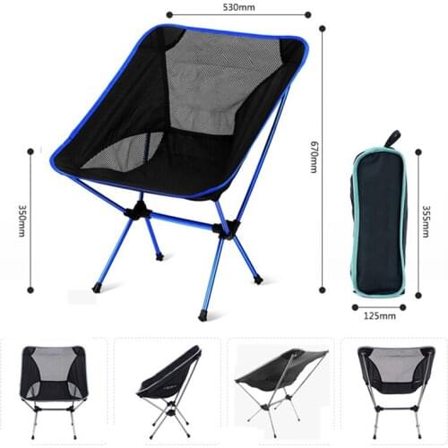 Portable Camping Beach Chair Lightweight Folding Fishing Outdoor camping Chair Ultra Light Outdoor Beach Chairs