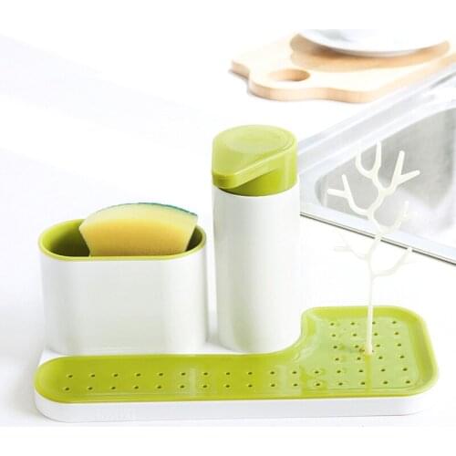 Sink Aid Self Draining Sink Tidy Set Caddy Self Draining Sink Tidy Sink Aid Organizer Brush Sponge Cleaning Cloth Holder