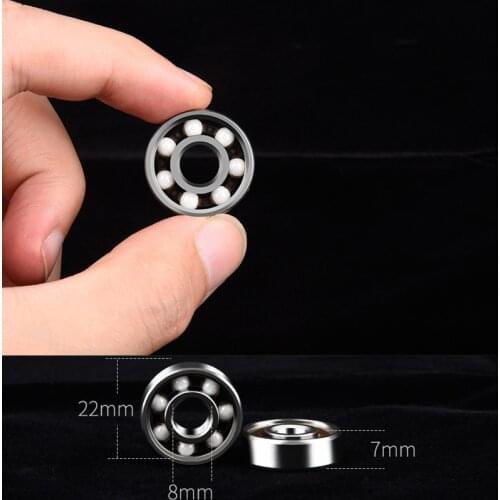 Ceramic ball 608RS Inline Roller Skate Wheel Bearing ABEC 11 Anti-rust Skateboard Wheel Bearing 608 RS 8x22x7mm shaft