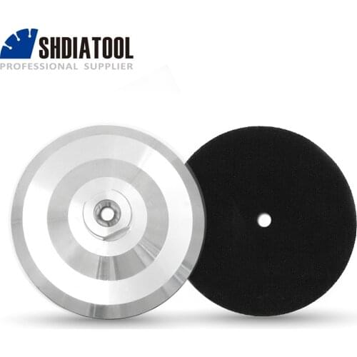SHDIATOOL 2pcs 80MM/100MM/125MM Back pad for diamond polishing pads Dia 3"/4"/5" 5/8-11 thread Rubber or Aluminum based