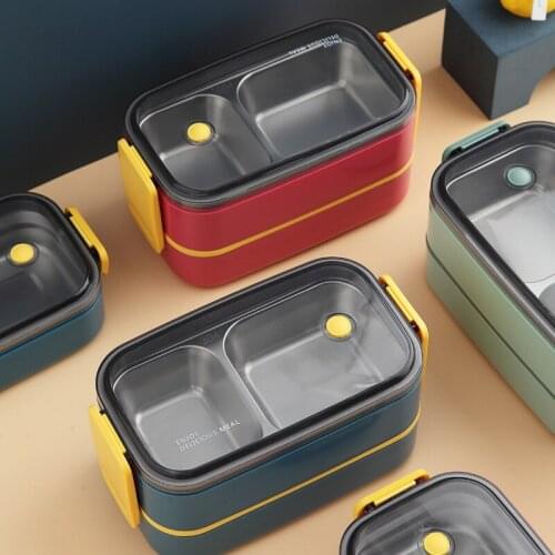 Nordic Ins304 Stainless Steel Insulated Lunch Box Student Office Worker Separate Multi-Layer Lunch Box Portable Lunch Box