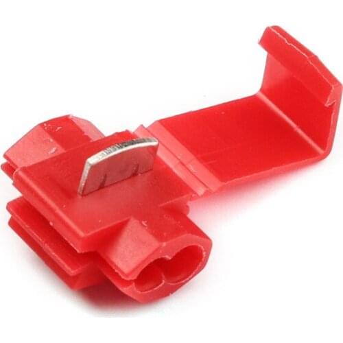 50Pcs Red Lock Wire Electrical Cable Connector Quick Insulated Splice Terminals Crimp For Car Electrical Crimp Cable Snap
